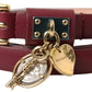 Dolce & Gabbana Elegant Bordeaux Leather Belt with Metallic Buckle