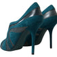 Dolce & Gabbana Chic Blue Peep Toe Stiletto Ankle Booties