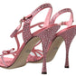 Dolce & Gabbana Elegant Pink Ankle Strap Sandals