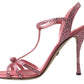 Dolce & Gabbana Elegant Pink Ankle Strap Sandals