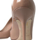 Dolce & Gabbana Elegant Beige Patent Leather Pumps