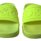 Dolce & Gabbana Elegant Yellow Green Slide Sandals