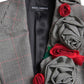 Dolce & Gabbana Chic Double Breasted Gray Wool Blazer