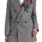 Dolce & Gabbana Chic Double Breasted Gray Wool Blazer