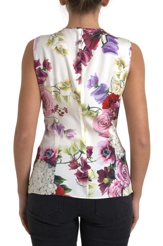 Dolce & Gabbana Silk Blend Floral Tank Top - Exquisite Craftsmanship