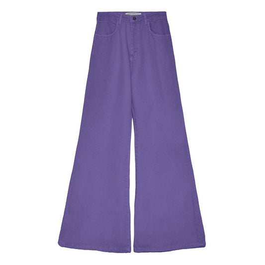 Hinnominate Elegant Purple Flared Cotton Jeans