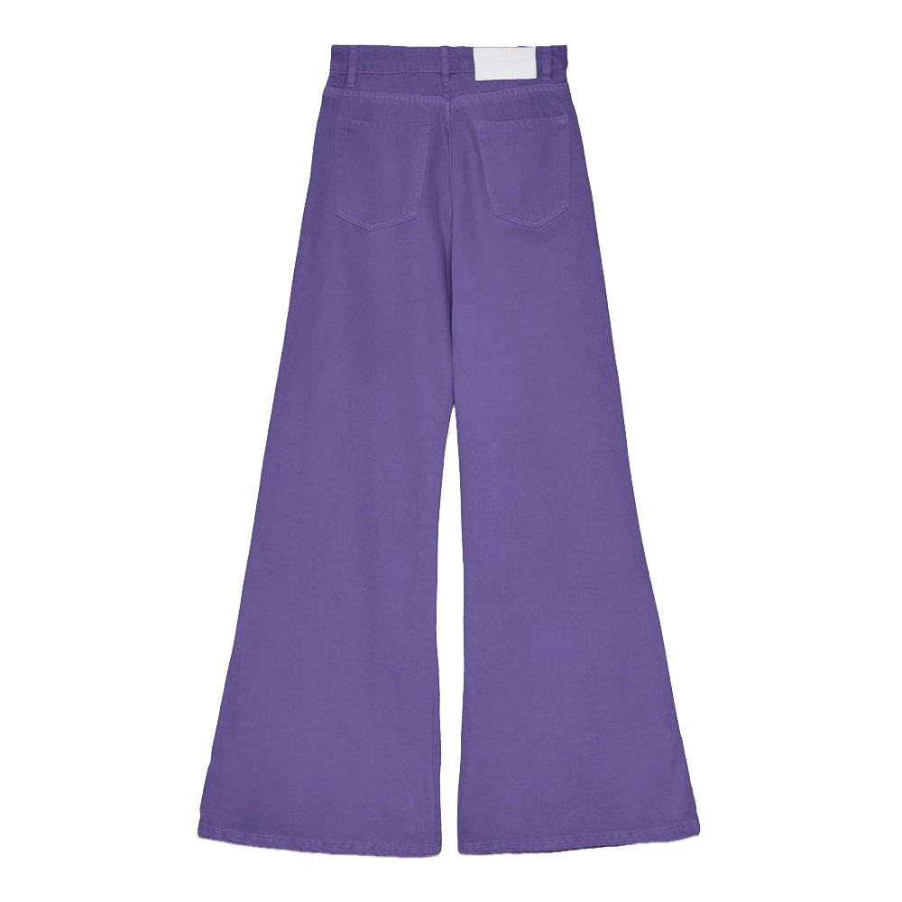 Hinnominate Elegant Purple Flared Cotton Jeans