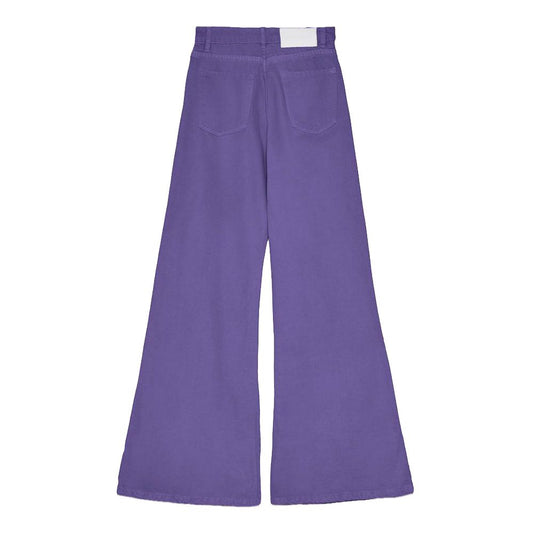 Hinnominate Elegant Purple Flared Cotton Jeans