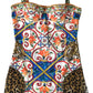 Dolce & Gabbana Multicolor Caretto Print One Piece Swimsuit