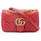 Gucci Elegant Red Chevron Quilted Shoulder Bag