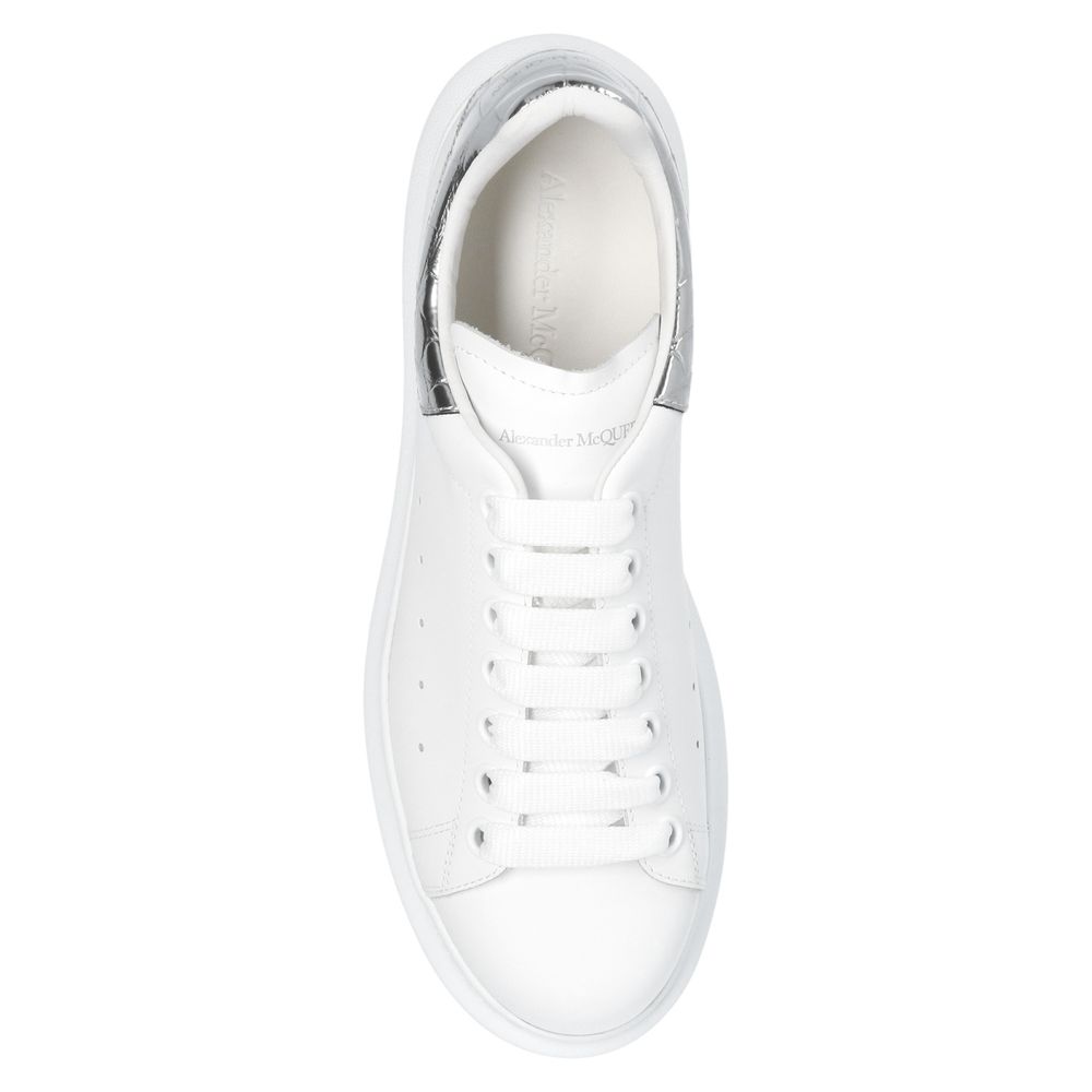 Alexander McQueen Elegant White Leather Lace-up Sneakers