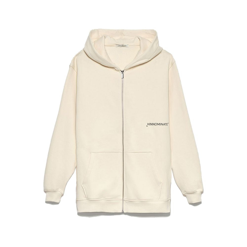 Hinnominate Elegant All-Zip Hooded Sweatshirt in White