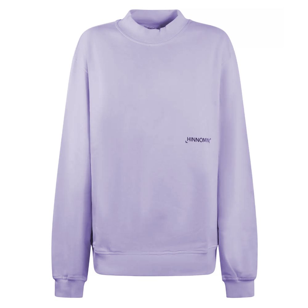 Hinnominate Chic Purple Crew-Neck Logo Sweatshirt