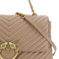 PINKO Quilted Calfskin Love Lady Bag in Beige