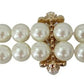 Dolce & Gabbana Elegant Faux-Pearl Crystal Bracelet