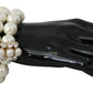 Dolce & Gabbana Elegant Faux-Pearl Crystal Bracelet