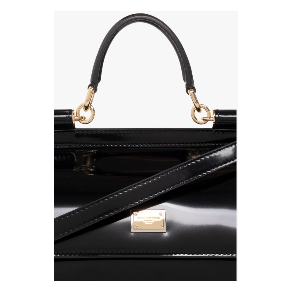 Dolce & Gabbana Sleek Medium Sicily Calfskin Handbag with Shoulder Strap