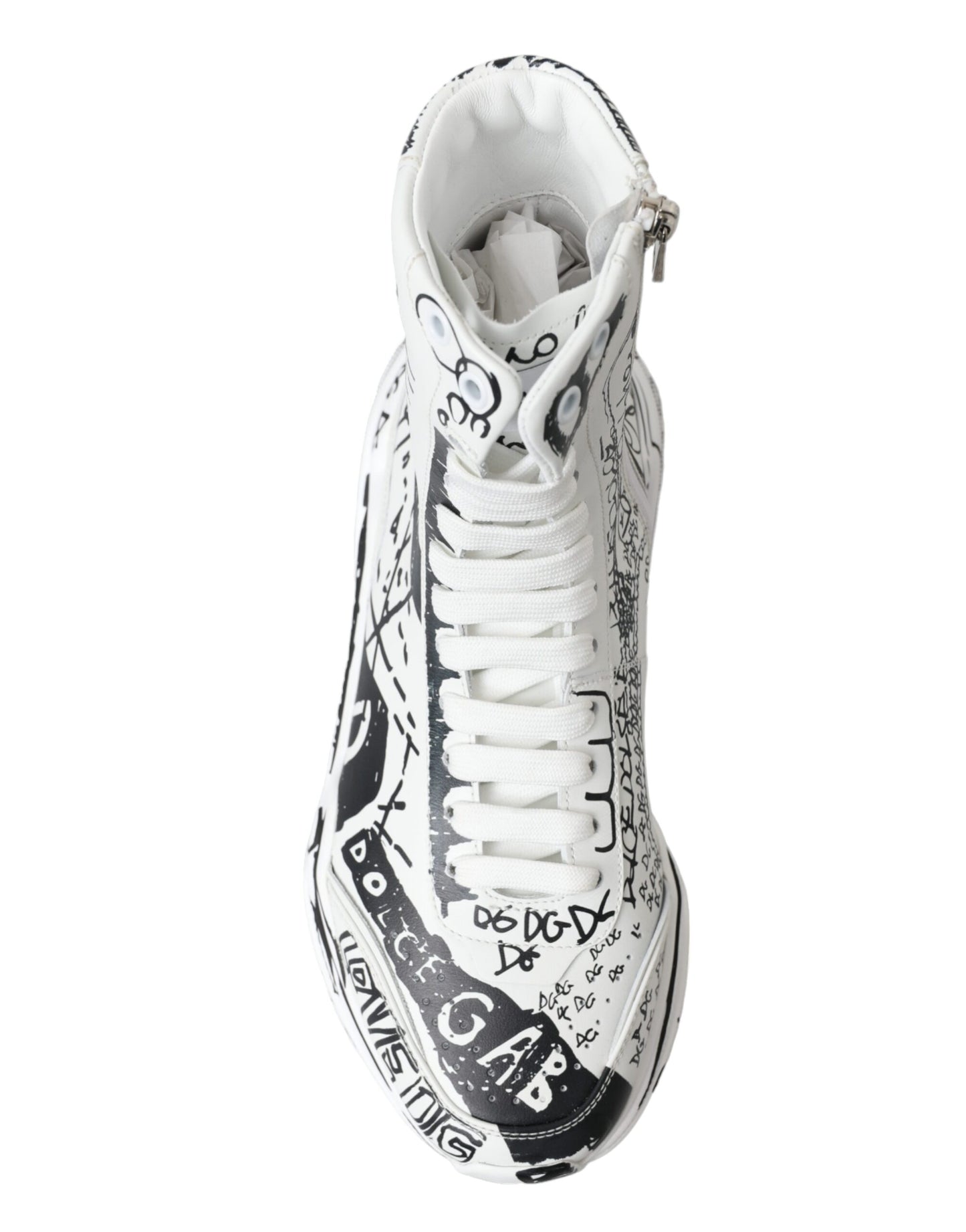 Dolce & Gabbana Daymaster Graffiti Print Mid Top Sneakers