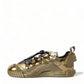 Dolce & Gabbana Gleaming Gold-Toned Luxury Sneakers