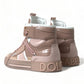 Dolce & Gabbana Elegant Nude Pink High-Top Sneakers