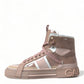 Dolce & Gabbana Elegant Nude Pink High-Top Sneakers