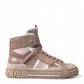 Dolce & Gabbana Elegant Nude Pink High-Top Sneakers