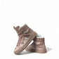 Dolce & Gabbana Elegant Nude Pink High-Top Sneakers