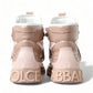 Dolce & Gabbana Elegant Nude Pink High-Top Sneakers