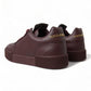 Dolce & Gabbana Elegant Bordeaux Leather Sneakers