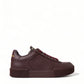 Dolce & Gabbana Elegant Bordeaux Leather Sneakers