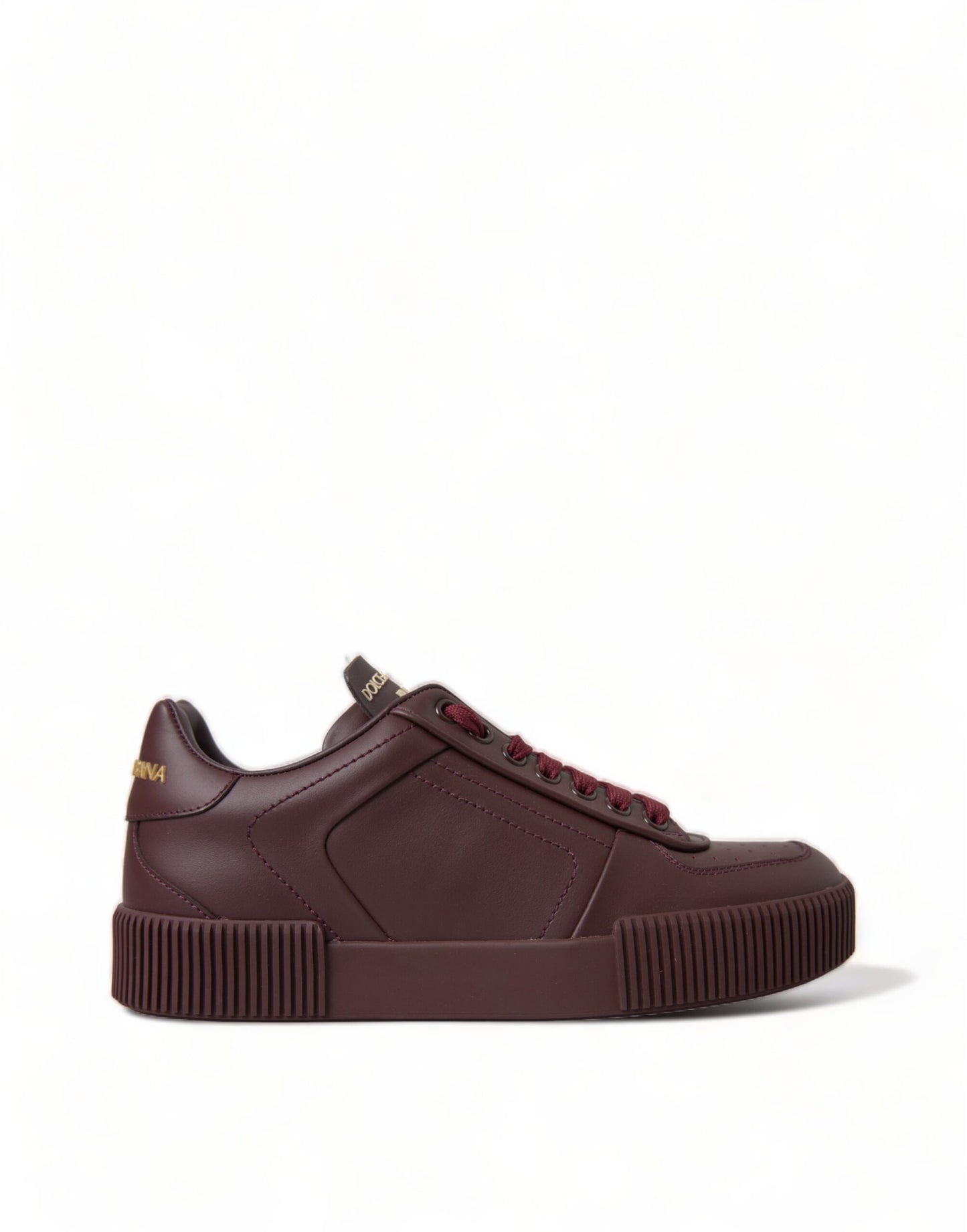 Dolce & Gabbana Elegant Bordeaux Leather Sneakers