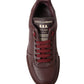 Dolce & Gabbana Elegant Bordeaux Leather Sneakers