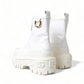 Dolce & Gabbana Elegant White Leather Ankle Boots