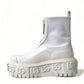 Dolce & Gabbana Elegant White Leather Ankle Boots