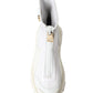 Dolce & Gabbana Elegant White Leather Ankle Boots