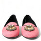 Dolce & Gabbana Elegant Moiré Audrey Slippers with Bejeweled Heart