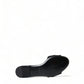 Dolce & Gabbana Elegant Black Heart Embroidery Slide Sandals