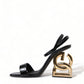 Dolce & Gabbana Chic Black Leather Ankle Strap Sandals