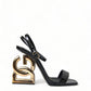 Dolce & Gabbana Chic Black Leather Ankle Strap Sandals