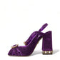 Dolce & Gabbana Regal Purple Ankle Strap Heels