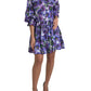 Dolce & Gabbana Floral A-Line Knee Length Cotton Dress