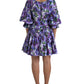 Dolce & Gabbana Floral A-Line Knee Length Cotton Dress