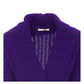 Hinnominate Chic Purple Pearl Ribbed Knit Cardigan