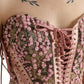 Dolce & Gabbana Silken Nylon Bustier Corset Top in Pink