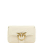 PINKO Elegant White Quilted Leather Shoulder Bag