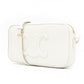 Celine Elegant White Calfskin Leather Shoulder Bag