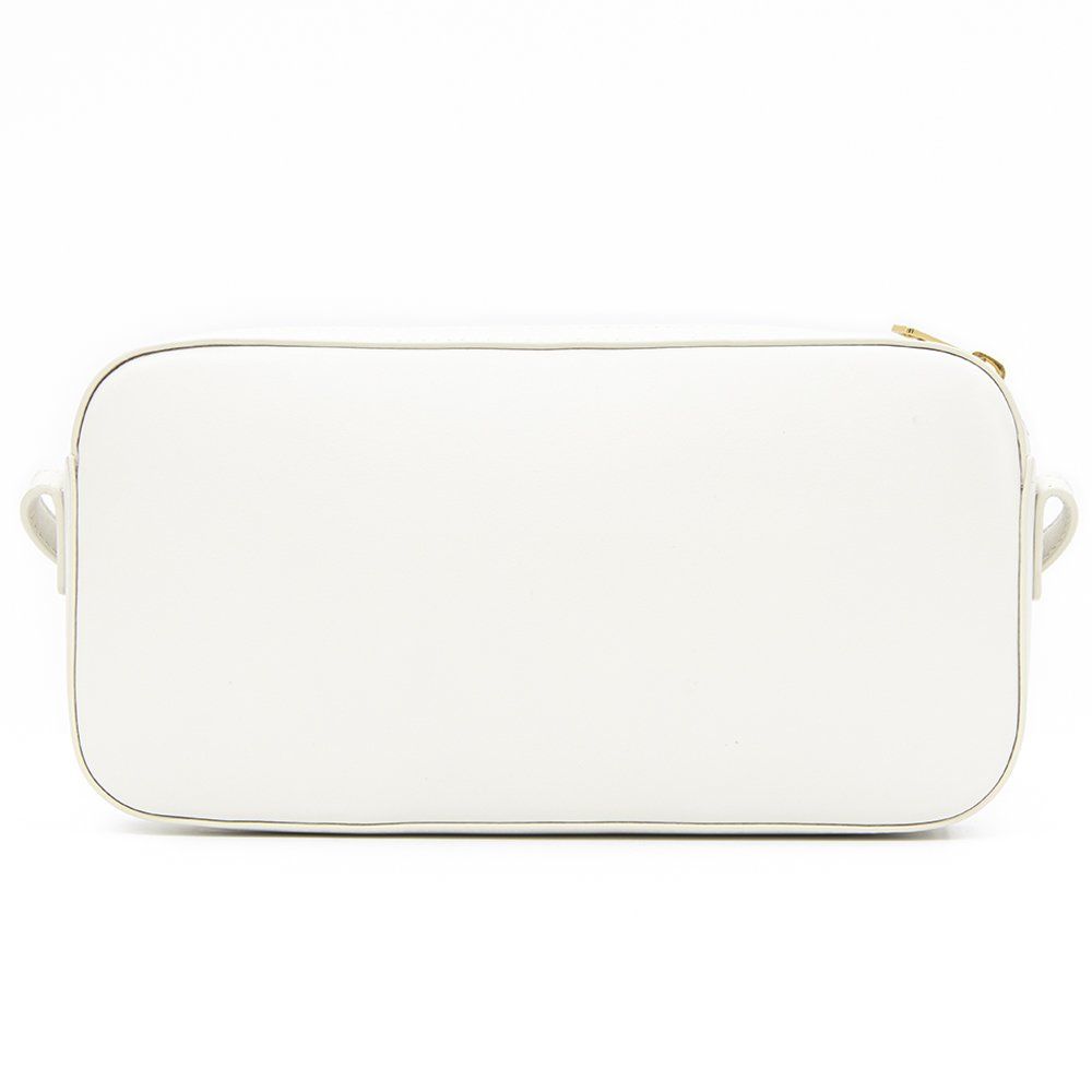 Celine Elegant White Calfskin Leather Shoulder Bag