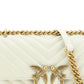 PINKO Elegant White Mini Love Shoulder Bag