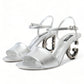 Dolce & Gabbana Silver Elegance Ankle Strap Sandals