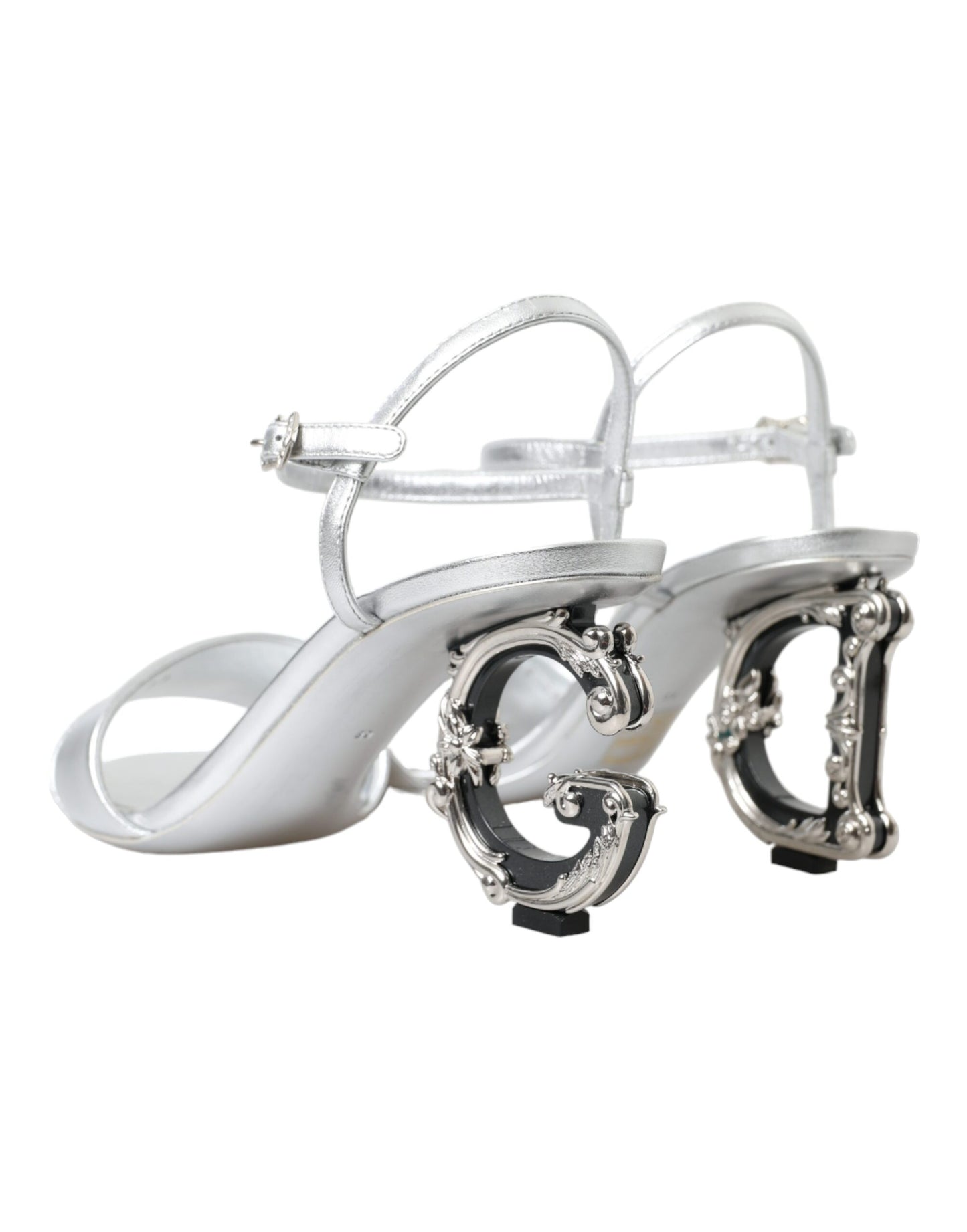 Dolce & Gabbana Silver Elegance Ankle Strap Sandals